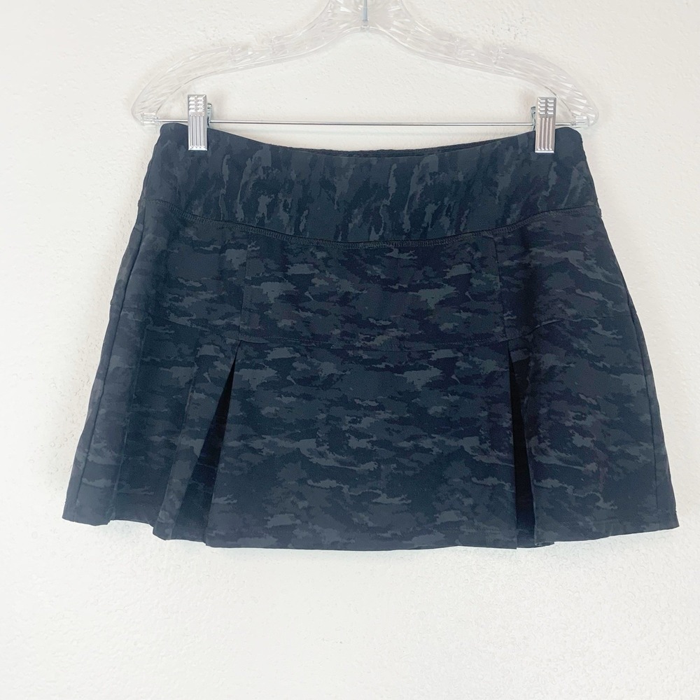 Etonic Skort Womens Small High Rise Core Pleated Black Camo Tennis Active Skirt
